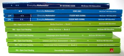 Set of 10 SRA Open Court Reading  & Everyday Mathematics - Grade 2 - McGraw Hill - Image 1 of 4