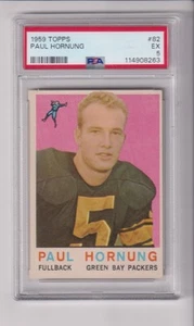 1959 TOPPS #82 PAUL HORNUNG WITH PSA 5 GRADE - GREEN BAY PACKERS - Bild 1 von 1