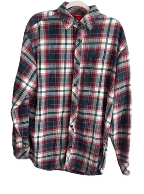 UnionBay Camisa de Plumón Botón a Cuadros XL Hombres Rojo Palma De Colección Exterior Preppy Gorpcore Foto 1 de 4