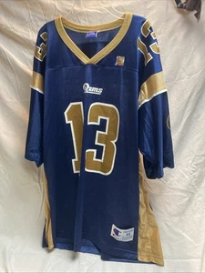 MENS CHAMPION NFL JERSEY RAMS #13 WARNER SIZE 44 - Picture 1 of 7