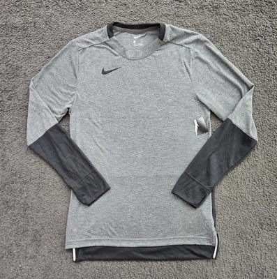 Nike Shirt Mens Medium Gray Training Long Sleeve Football Shirt CI4546-026 NEW  - Image 1 of 4