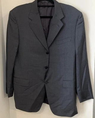 CANALI Super 120's Men's Wool Sport Coat Blazer Jacket Size 52R Grey Italy EUC - Image 1 of 4