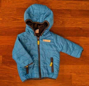 Carter's Baby gefütterte Jacke Größe 6-12 Monate, leichter blauer Wintermantel - Bild 1 von 6