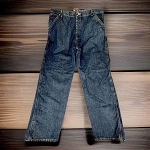 Herren Wrangler Carpenter Jeans 40x31 Blau Relaxed Fit Workwear Utility Denim - Bild 1 von 5