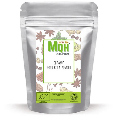 MQH WHOLEFOODS BIO CERTIFICATO Gotu Kola Polvere Erba Culinaria Qualità Premium! 50g-2kg