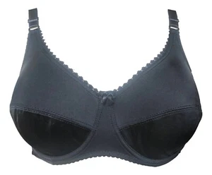 Soutien gorge 100E uni noir lingerie femme grande taille - Picture 1 of 1