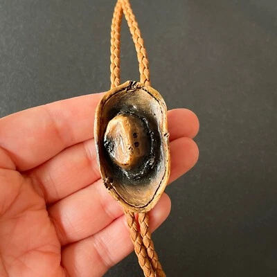 Collar de Boda Vintage Marrón Sombrero de Vaquero Bola Bolo Corbata Western Cuero PU Cuerda Foto 1 de 4