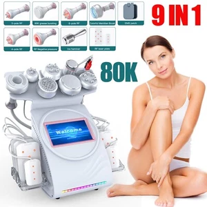 9IN1 80K RF Lipolaser Pro Ultraschall Fettabsaugung Kavitation Fettverbrennung - Bild 1 von 17