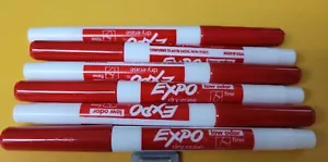 EXPO Sanford EXPO trocken abwischbarer Marker, feine Spitze, rot, 6er Pack frisch!! - Bild 1 von 4