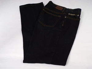 Calvin Klein Womens Size 6 Black Jeans Boot Cut Gold Stitching Cotton Blend L23 - Picture 1 of 10