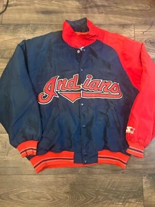 Cleveland Indians - RARE Vintage MLB Diamond Collection Starter Jacket Size L - Picture 1 of 8