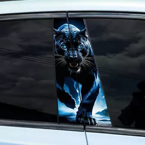 2pcs The Spraying Leopard Car Center Pillar Sticker B-pillar Protective Film - Picture 1 of 1