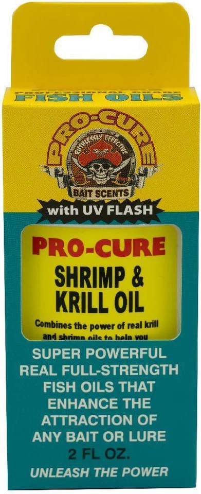 Pro-Cure Shrimp Krill Bait Oil 2 oz Bottle Fishing Scent w/UV Flash - Image 1 of 1