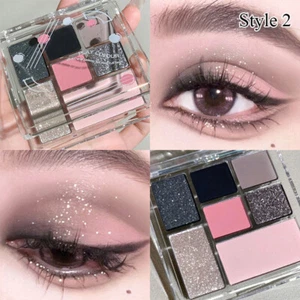 Eyeshadow Palette Face Highlighter Shimmer Pearlescent Matte Nude Mixed 7 Color✜ - Picture 1 of 15