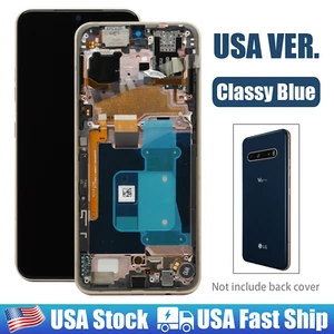Digitizer LCD Display Touch Screen with Gold Frame - LG V60 ThinQ 5G Classy Blue - Picture 1 of 4