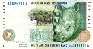 South Africa 10 Rand ND(1999) aXF Banknote P-123b Prefix BA Mboweni Sig. - Picture 1 of 2