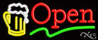 BRAND NEW &quot;OPEN&quot; 32x13x3 W/BEER LOGO REAL NEON SIGN w/CUSTOM OPTIONS 10950 for sale