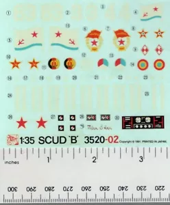 Dragon 1:35 Scale 'SCUD B' Missile with MAZ-543 TEL Model Decal Only # 3520-2 - Picture 1 of 1
