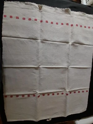 Torchon ancien de vendangeur en chanvre Grande Taille - Photo 1/3