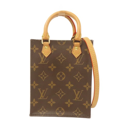 LOUIS VUITTON（LV） Borsa a tracolla Louis Vuitton LV Petit Sac Plat 2 vie borsa a mano M69442 monogramma marrone