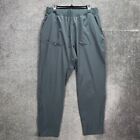 Under Armour Track Pants Men's Size XL Heatgear Gray Fitted Elastic Waist Casual