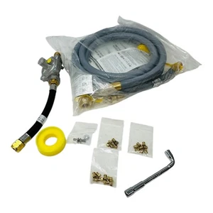 10Ft 1/2in Natural Gas Quick Connect Hose Gray Kit W/ Quick Connector Gas Grill - Picture 1 of 6