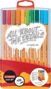20 Stylos feutre pointe fine STABILO point 88 - ColorParade - Édition Limitée - Photo 1/7