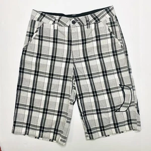 Pantalones cortos para hombre Hurley Young talla 29""/16 con logotipo frontal plano a cuadros pantalones cortos para niños - Imagen 1 de 5
