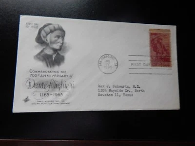 DANTE ALIGHIERI FIRST DAY OF ISSUE!  ZZ892XXX - Image 1 of 4