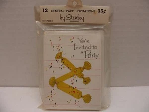 12er Pack Stanley Cocktail Party Einladungen Grußkarte Silvester Vintage Weihnachten - Bild 1 von 2