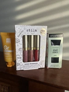 New Stila Set Of 3 All Day Liquid Lipsticks 0.05 Patino, Capri, Beso + Smashbox - Picture 1 of 4