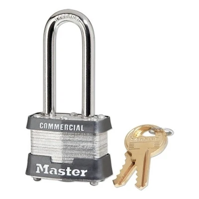 Master Lock 3KALH-0301 Padlock 9/32" Laminated Steel Non-Rekeyable W1 Cylinder - Image 1 of 4