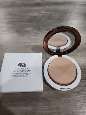 ORIGINS Silk Screen Refining POWDER FOUNDATION ~ 27 SANDSTONE ~ 0.38 oz - Image 1 of 4