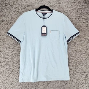 T-shirt uomo Ben Sherman piccola blu cielo chiaro manica corta *nuova con etichetta* - Foto 1 di 10