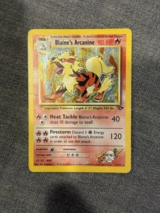 Pokemon Blaine’s Arcanine 1/132 Holo Gym Challenge WOTC Vintage - Picture 1 of 8