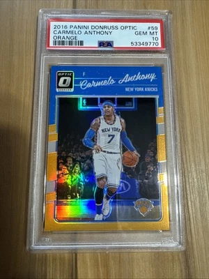 2016 Optic Carmelo Anthony Orange Prizm /199 PSA10 Color Match  - Image 1 of 2