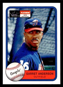 Fleer Platinum Edition 2001 lámina paralela # 25 Garret Anderson Angels SP #/201 - Imagen 1 de 2