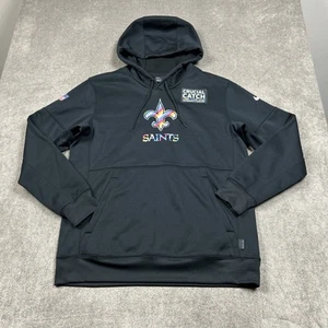 Sudadera con Capucha New Orleans Saints Para Hombre Grande Negra Pullover NFL Nike Crucial Catch - Imagen 1 de 10