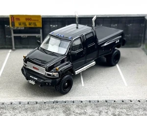 GOC 1:64 Black GMC Top kick 4500 Muscle Pickup Truck Ironhide Model Diecast - Picture 1 of 9