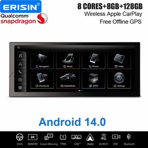 12,3" 128GB Android 14 DAB+ CarPlay Autoradio GPS 8 Core Per Audi A4/A5/B8/S4/S5 - Imagen 1 de 24