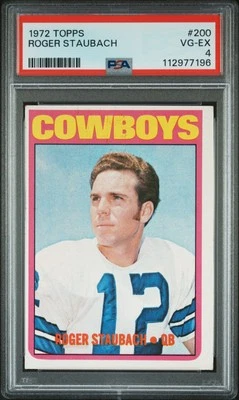 1972 Topps #200 Roger Staubach PSA 4 - Image 1 of 2