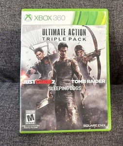 Ultimate Action Triple Pack Just Cause 2 Tomb Raider Sleeping Microsoft Xbox 360 - Bild 1 von 6