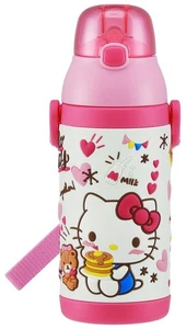 skater Skater Stainless Steel Children s Water Bottle 380ml Straw Drinking 785 - Picture 1 of 9