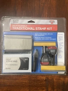 COSCO 2000 PLUS Do It Yourself Traditional Stamp Kit Custom Black Ink (030968) - Picture 1 of 11