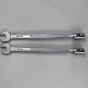 MATCO SWSB13M2 13MM & SWSB14M2 14MM 12 PT FLEX HEAD COMBINATION WRENCHES SALTUS - Foto 1 di 19