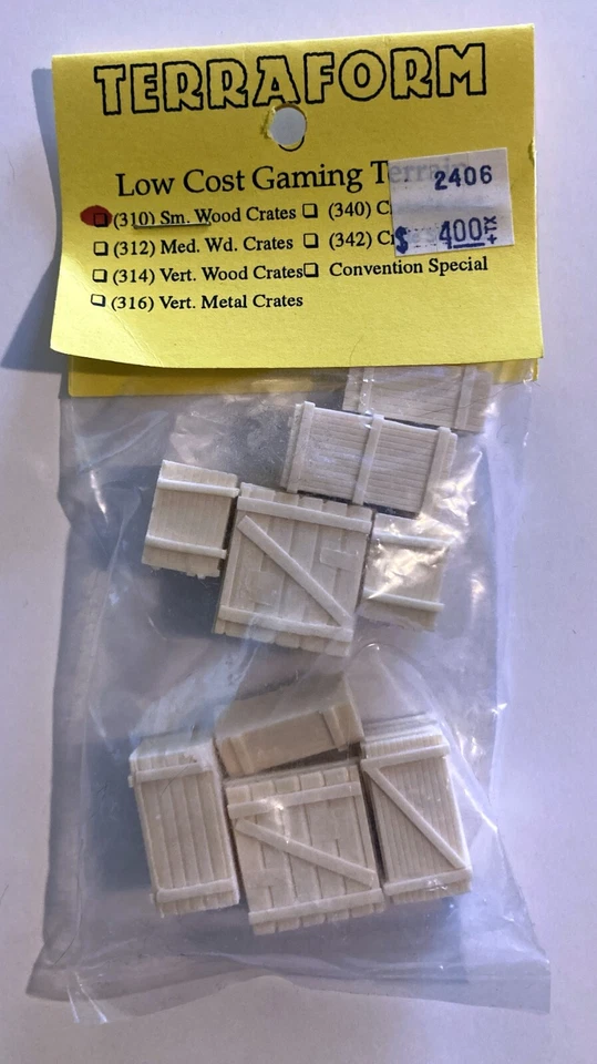 Small Wood Crates Armorcast Terraform Resin Terrain Battlefield Scenery - Image 1 of 1