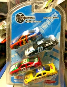 2003 FOUR PACK NASCAR CARS 1/87 MOTORWORKS 2 SAM BASS ART CARS #5 AND #12 RARE - Picture 1 of 3