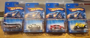 Hot Wheels 2005 Mystery Car Set . 4 Car Lot All VWs. W/ Cases. Real Riders Tires - Picture 1 of 9