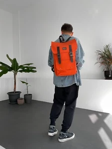 Old Cotton Big Backpack Orange Large - 7176 - Picture 1 of 8