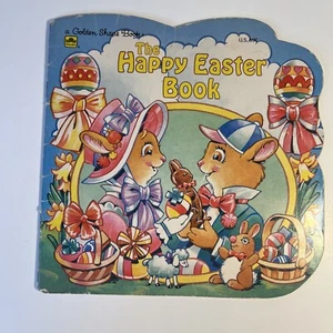 A Golden Shape Book - The Happy Easter Book 1985 Vintage - Picture 1 of 9
